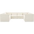 Meridian Furniture Tuft Cream Velvet Modular Sectional