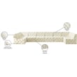 Meridian Furniture Tuft Cream Velvet Modular Sectional