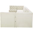 Meridian Furniture Tuft Cream Velvet Modular Sectional