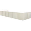 Meridian Furniture Tuft Cream Velvet Modular Sectional