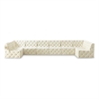 Meridian Furniture Tuft Cream Velvet Modular Sectional