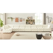 Meridian Furniture Tuft Cream Velvet Modular Sectional