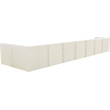 Meridian Furniture Tuft Cream Velvet Modular Sectional