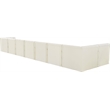 Meridian Furniture Tuft Cream Velvet Modular Sectional