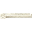 Meridian Furniture Tuft Cream Velvet Modular Sectional