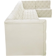 Meridian Furniture Tuft Cream Velvet Modular Sectional