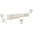 Meridian Furniture Tuft Cream Velvet Modular Sectional