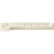 Meridian Furniture Tuft Cream Velvet Modular Sectional
