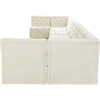 Meridian Furniture Tuft Cream Velvet Modular Sectional