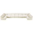 Meridian Furniture Tuft Cream Velvet Modular Sectional
