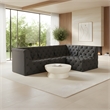 Meridian Furniture Tuft Grey Velvet Modular Sectional