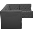 Meridian Furniture Tuft Grey Velvet Modular Sectional