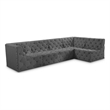Meridian Furniture Tuft Grey Velvet Modular Sectional