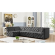 Meridian Furniture Tuft Grey Velvet Modular Sectional