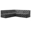 Meridian Furniture Tuft Grey Velvet Modular Sectional