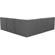 Meridian Furniture Tuft Grey Velvet Modular Sectional