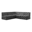 Meridian Furniture Tuft Grey Velvet Modular Sectional