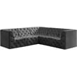Meridian Furniture Tuft Grey Velvet Modular Sectional