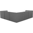 Meridian Furniture Tuft Grey Velvet Modular Sectional