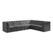 Meridian Furniture Tuft Grey Velvet Modular Sectional