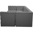 Meridian Furniture Tuft Grey Velvet Modular Sectional