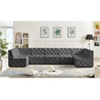 Meridian Furniture Tuft Grey Velvet Modular Sectional