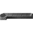 Meridian Furniture Tuft Grey Velvet Modular Sectional