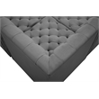 Meridian Furniture Tuft Grey Velvet Modular Sectional