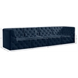 Meridian Furniture Tuft Navy Velvet Modular Sofa
