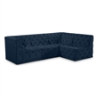 Meridian Furniture Tuft Navy Velvet Modular Sectional