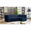 Meridian Furniture Tuft Navy Velvet Modular Sectional