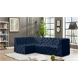 Meridian Furniture Tuft Navy Velvet Modular Sectional