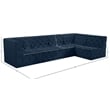 Meridian Furniture Tuft Navy Velvet Modular Sectional