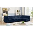 Meridian Furniture Tuft Navy Velvet Modular Sectional