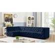 Meridian Furniture Tuft Navy Velvet Modular Sectional