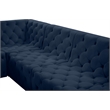 Meridian Furniture Tuft Navy Velvet Modular Sectional
