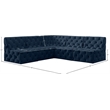 Meridian Furniture Tuft Navy Velvet Modular Sectional