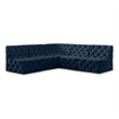Meridian Furniture Tuft Navy Velvet Modular Sectional