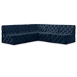 Meridian Furniture Tuft Navy Velvet Modular Sectional