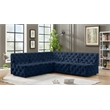 Meridian Furniture Tuft Navy Velvet Modular Sectional