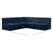 Meridian Furniture Tuft Navy Velvet Modular Sectional