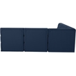 Meridian Furniture Tuft Navy Velvet Modular Sectional