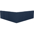 Meridian Furniture Tuft Navy Velvet Modular Sectional