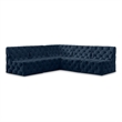 Meridian Furniture Tuft Navy Velvet Modular Sectional