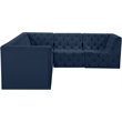 Meridian Furniture Tuft Navy Velvet Modular Sectional