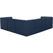 Meridian Furniture Tuft Navy Velvet Modular Sectional
