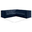 Meridian Furniture Tuft Navy Velvet Modular Sectional