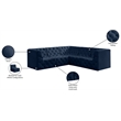 Meridian Furniture Tuft Navy Velvet Modular Sectional