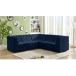Meridian Furniture Tuft Navy Velvet Modular Sectional