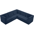 Meridian Furniture Tuft Navy Velvet Modular Sectional